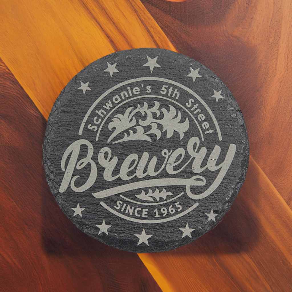 4" x 4" Slate Coaster (Round / Square) - Personalized
